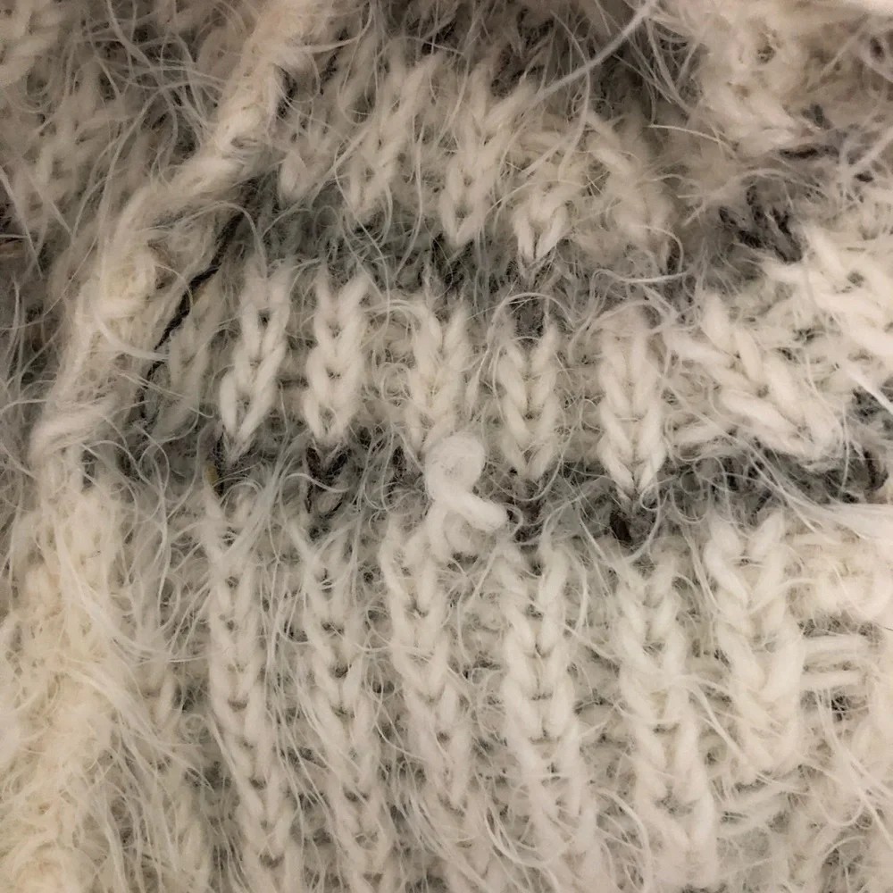 Anthropologie Gray and Cream Cowl Neck Sweater - Picture 4 of 15